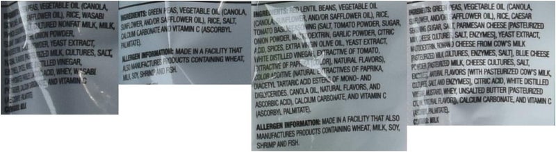 Calbee Snapea Crisps Harvest Snaps Variety Pack - Caesar, Wasabi Ranch, Tomato Basil & Lightly Salted - Image 3